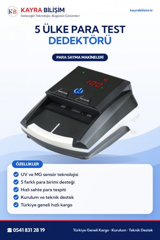 5 Ülke Para Test Dedektörü