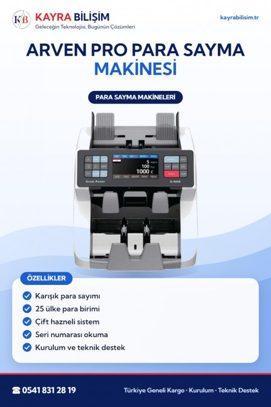 Arven Pro Para Sayma Makinesi