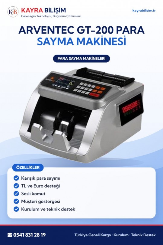Arventec GT-200 Para Sayma Makinesi