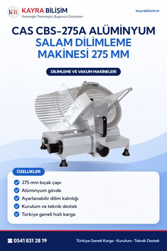 CAS CBS-275A Alüminyum Salam Dilimleme Makinesi 275 mm
