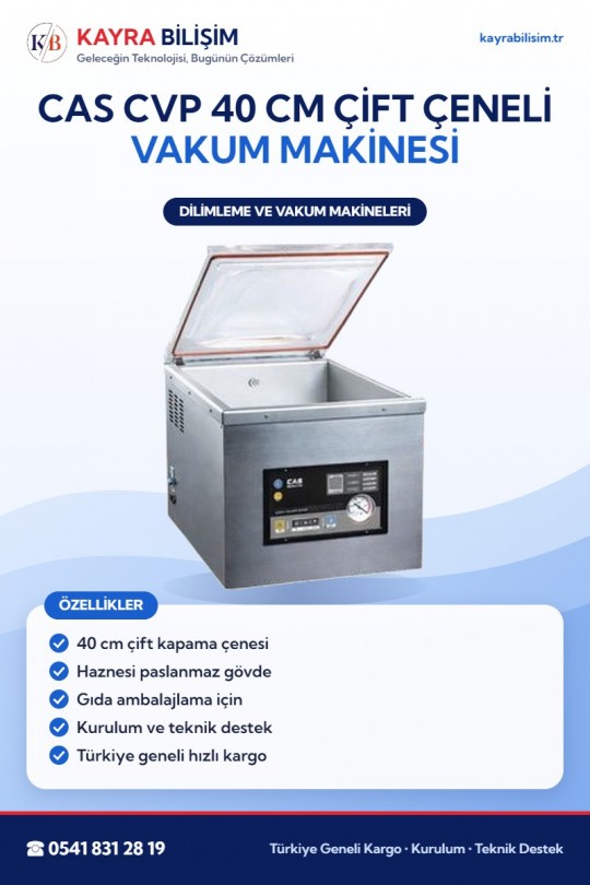 CAS CVP 40 cm Çift Çeneli Vakum Makinesi