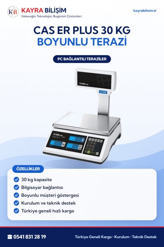 CAS ER Plus 30 kg Boyunlu Terazi