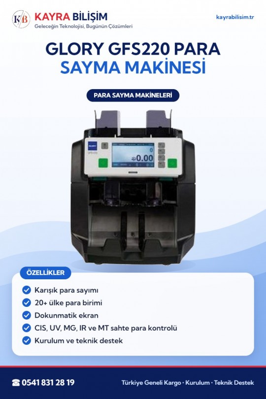 Glory GFS220 Para Sayma Makinesi