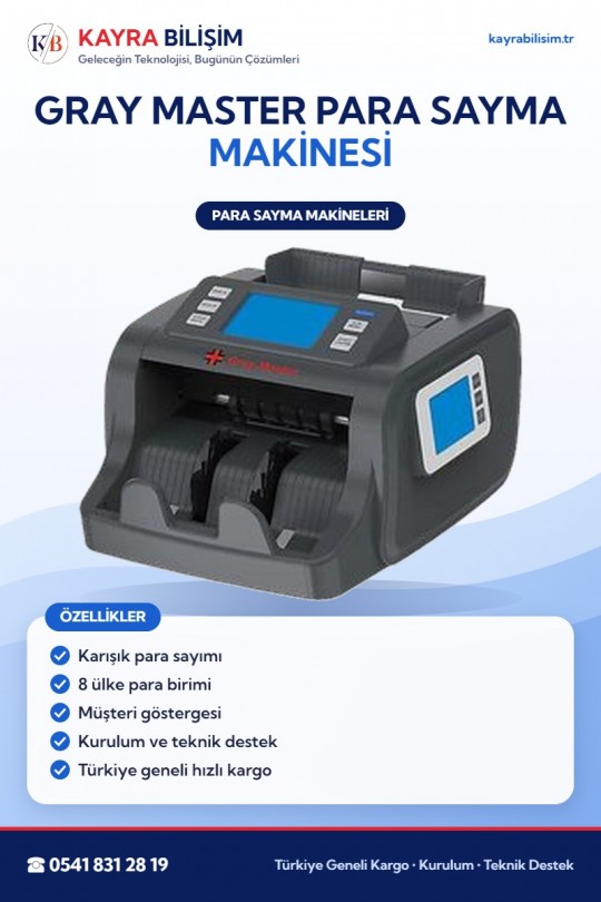Gray Master Para Sayma Makinesi