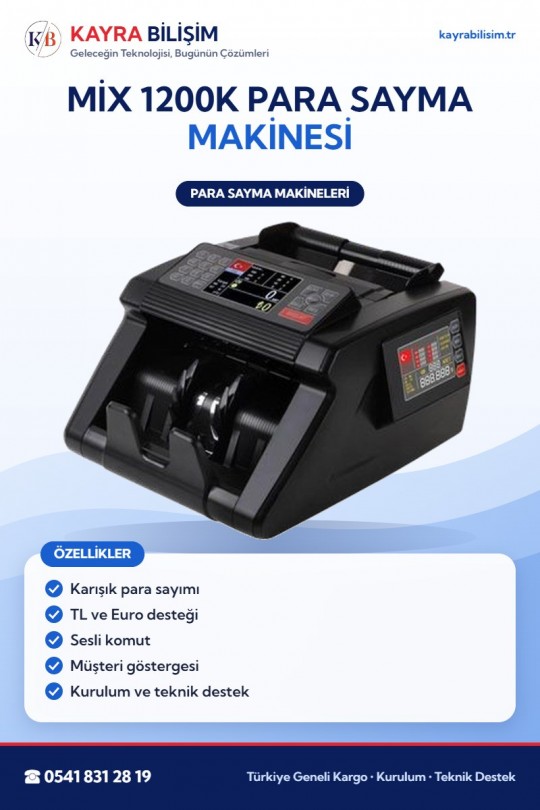 Mix 1200K Para Sayma Makinesi