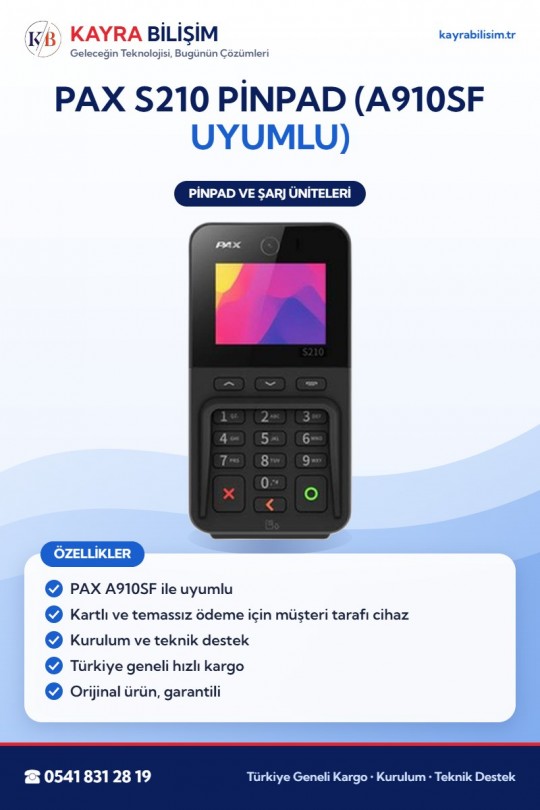 PAX S210 Pinpad (A910SF Uyumlu)