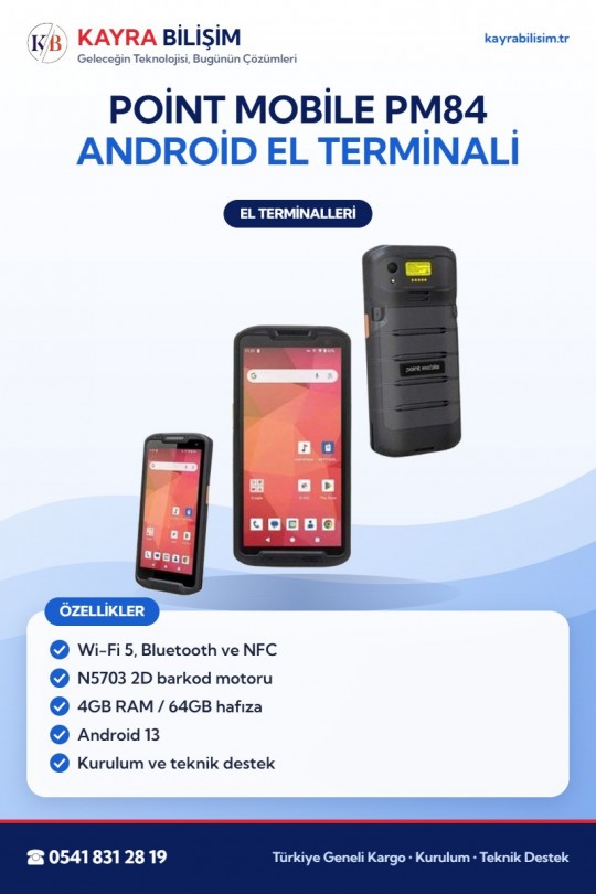 Point Mobile PM84 Android El Terminali