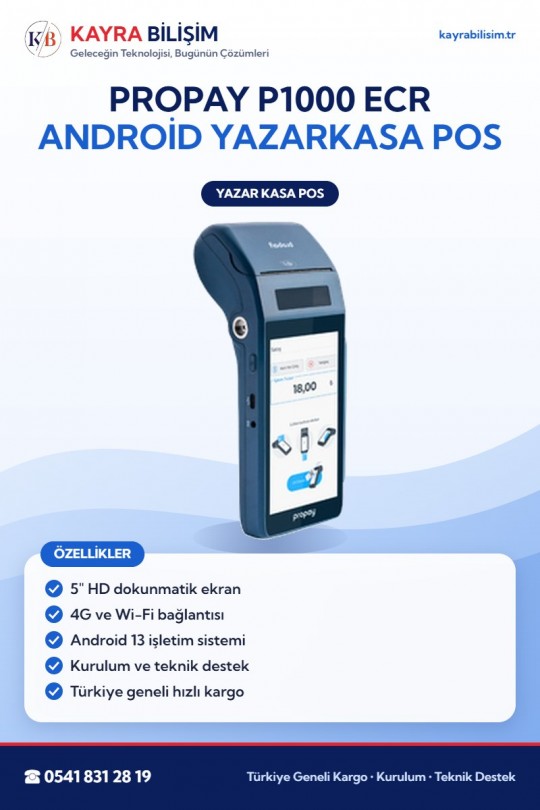 ProPay P1000 ECR Android Yazarkasa POS