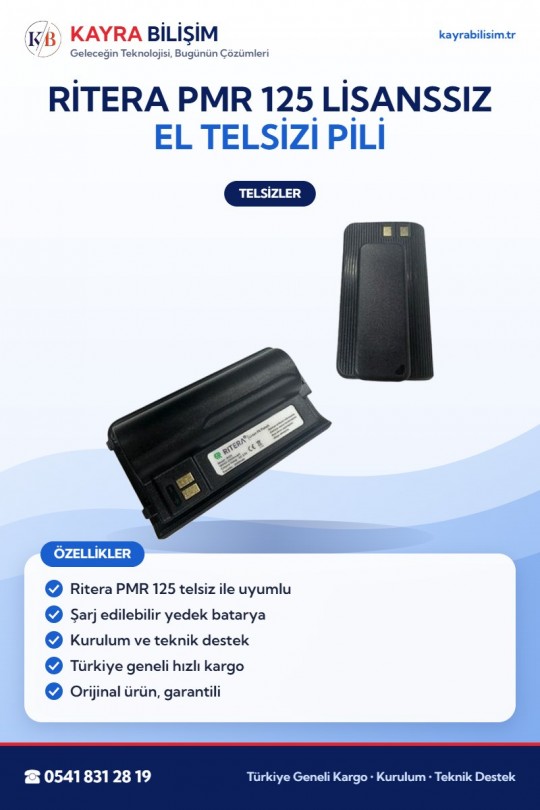Ritera PMR 125 Lisanssız El Telsizi Pili
