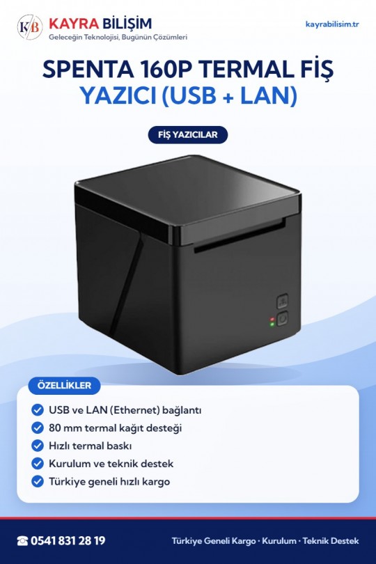 Spenta 160P Termal Fiş Yazıcı (USB + LAN)