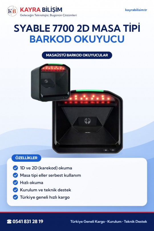 Syable 7700 2D Masa Tipi Barkod Okuyucu