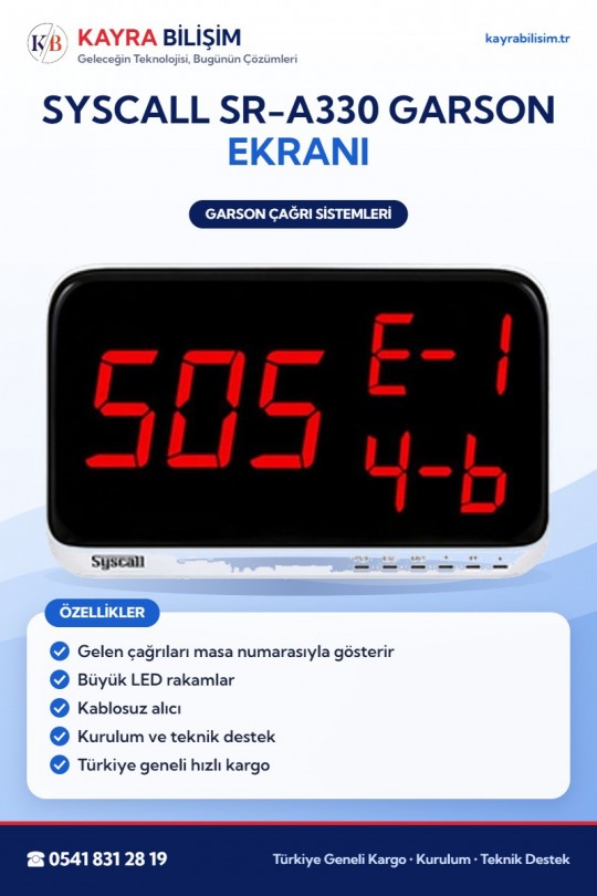 Syscall SR-A330 Garson Ekranı