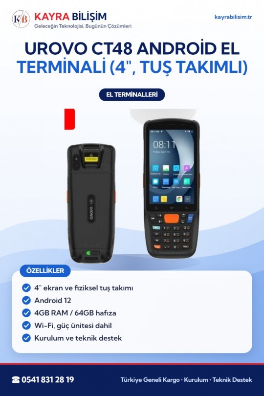 Urovo CT48 Android El Terminali (4