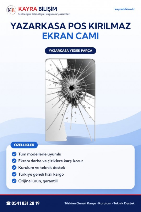 Yazarkasa POS Kırılmaz Ekran Camı
