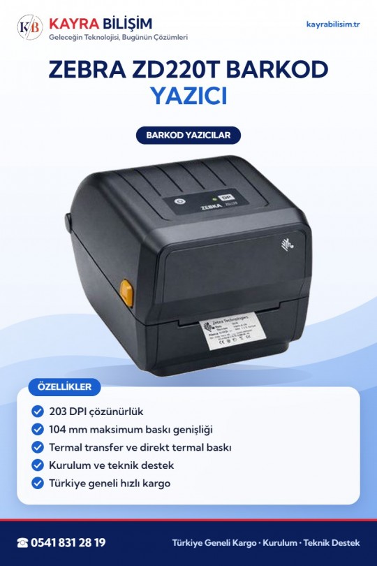 Zebra ZD220T Barkod Yazıcı
